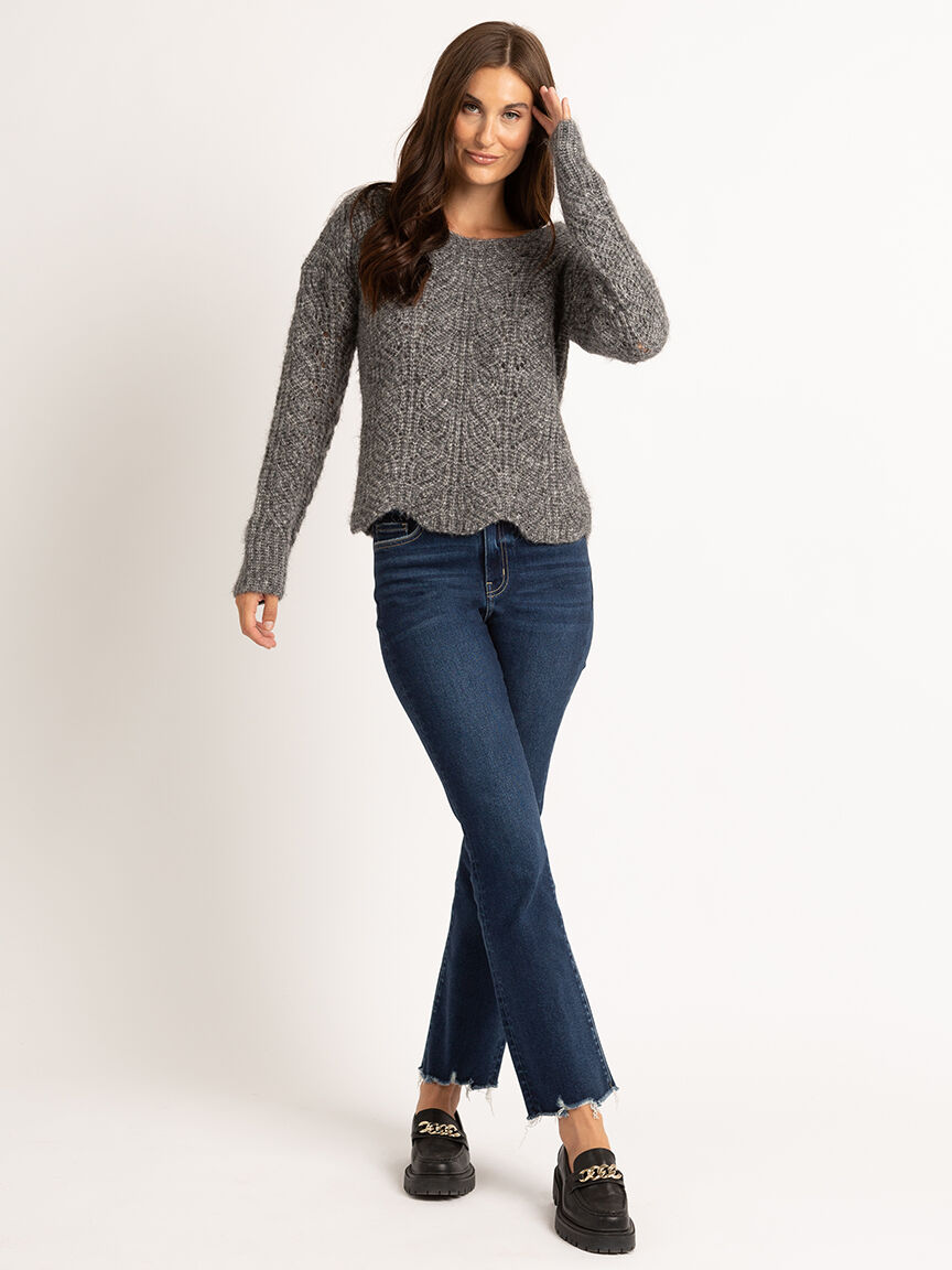 lilibet scalloped hem pointelle popover Image 3