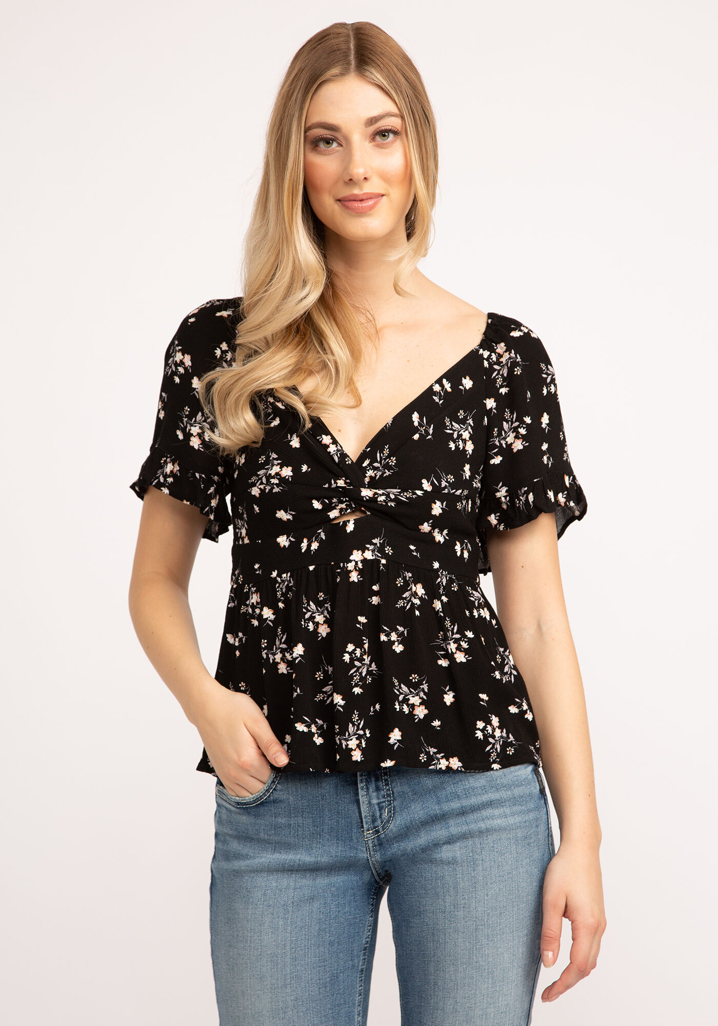 delaney twist front tee blouse Image 2