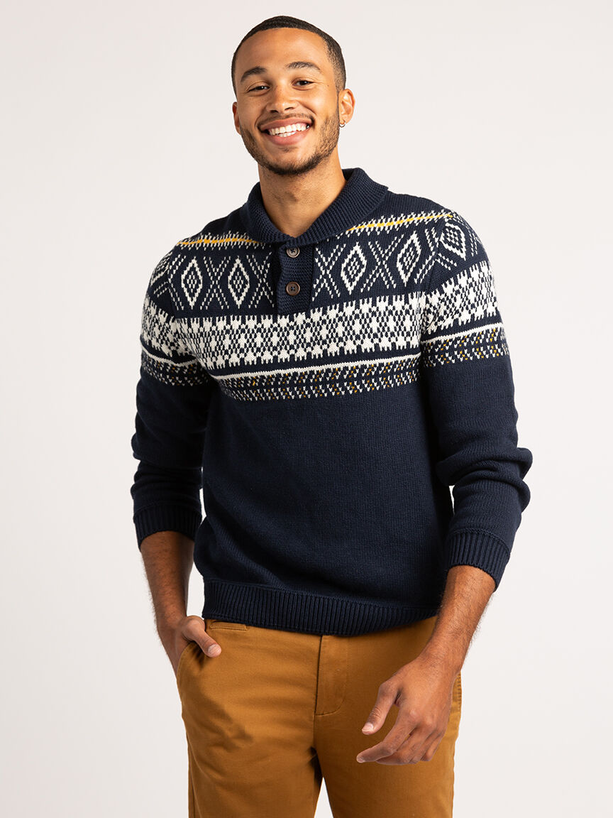 gregory fairisle shawl collar pullover Image 2