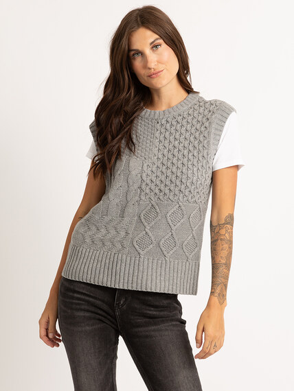 noor patchwork stitch vest Image 2