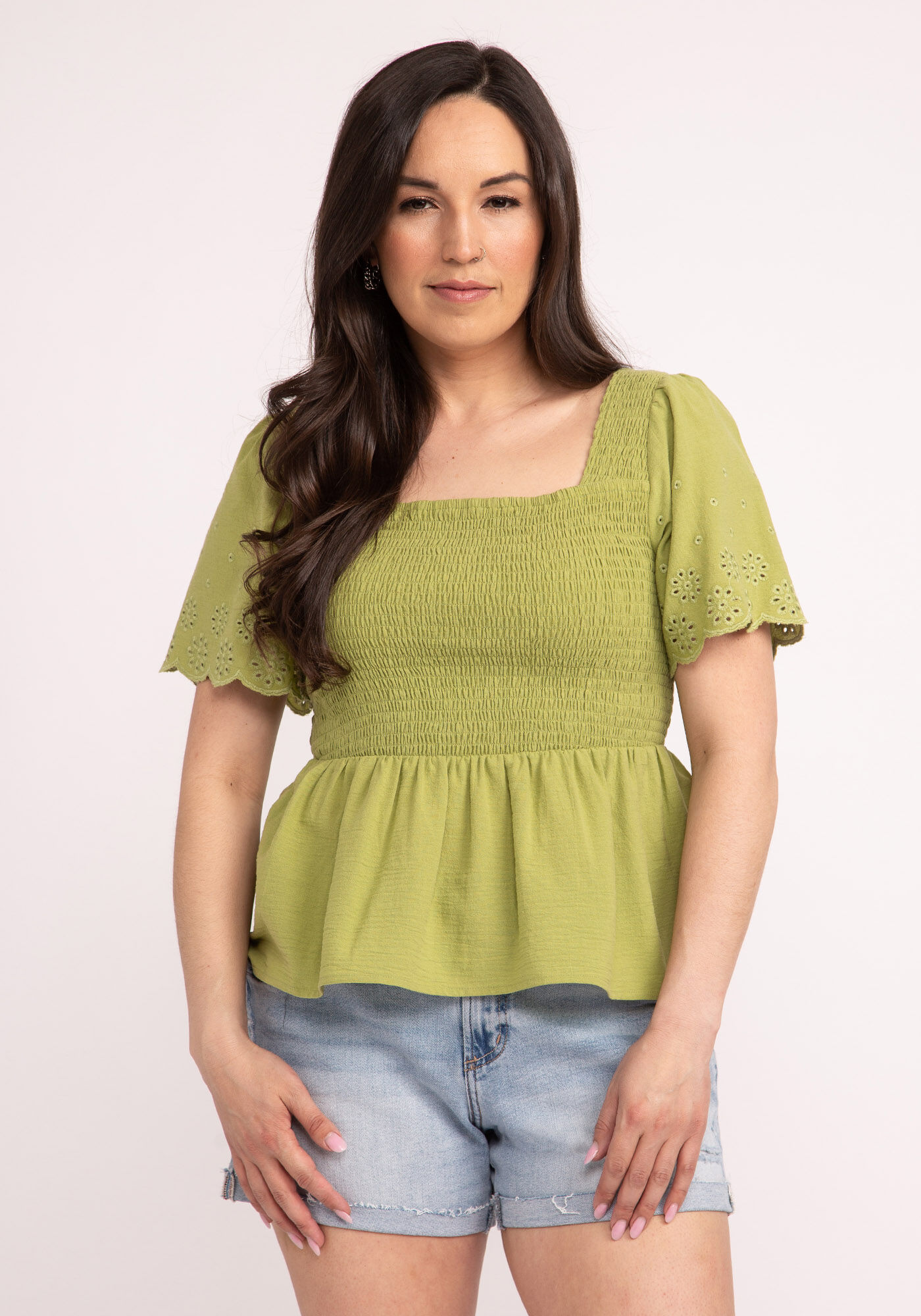 amidala eyelet sleeve peplum Image 1