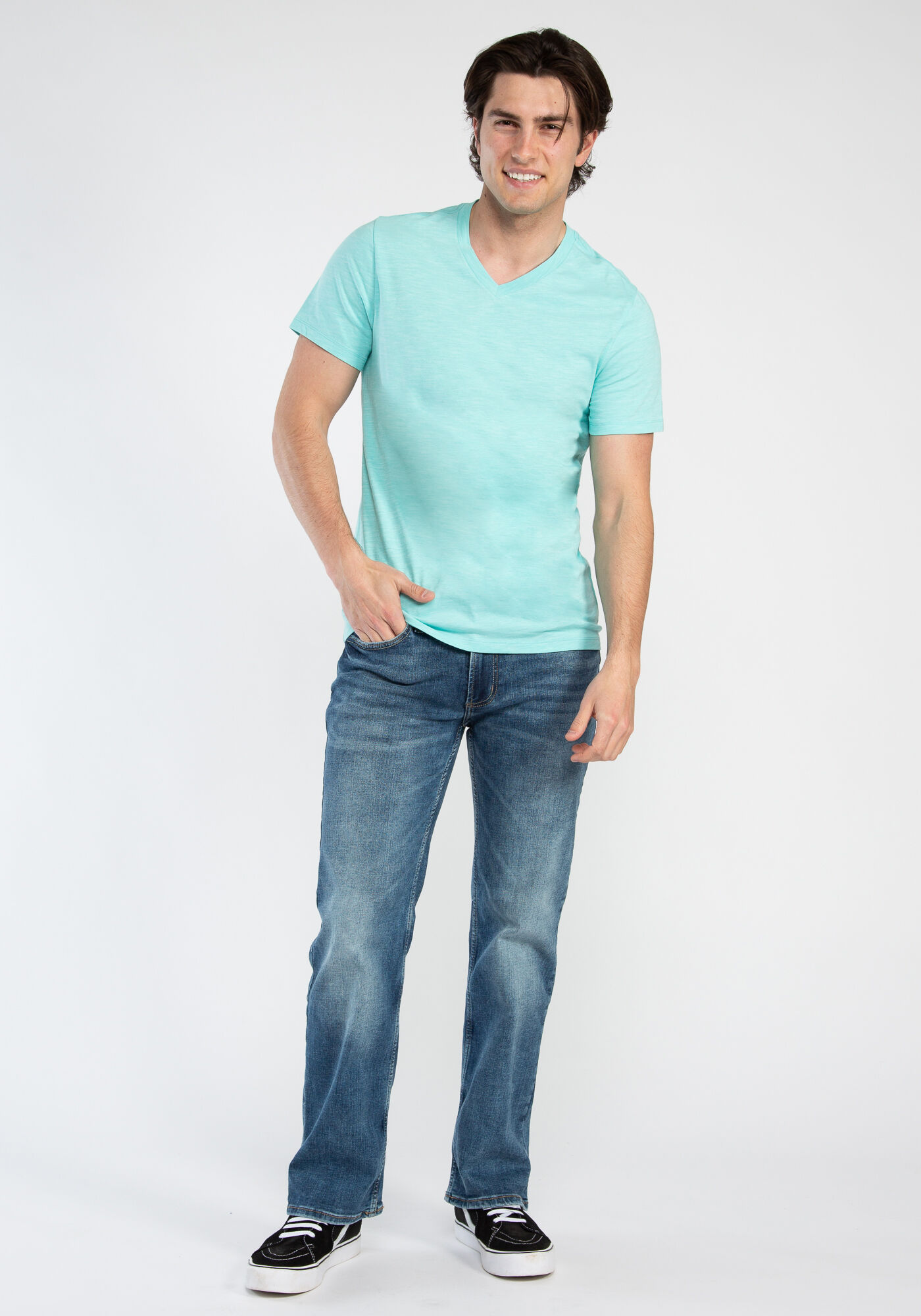 owen inject dye v-neck t-shirt Image 4