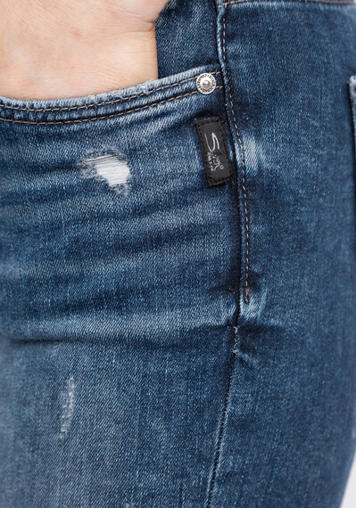 suki mid rise dark wash capris suki mid rise dark wash capris Image 6