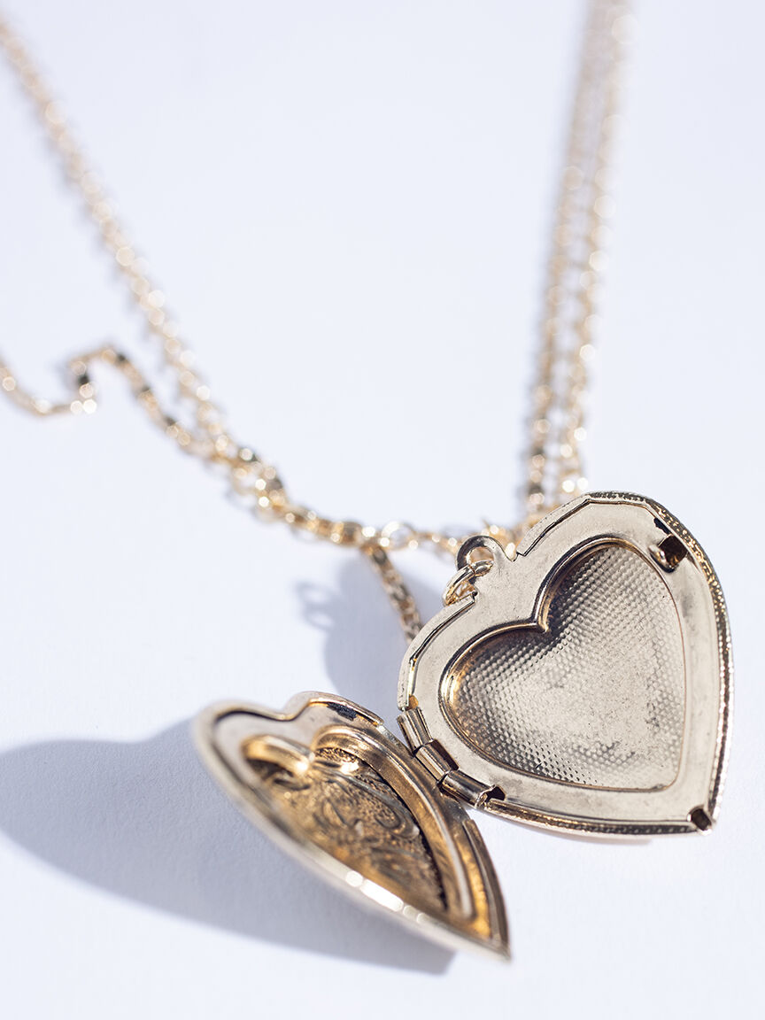 vintage heart locket necklace Image 4
