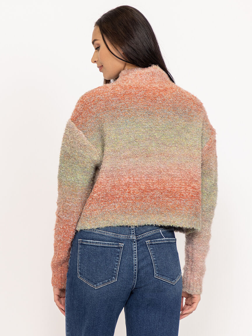 boucle crewneck sweater