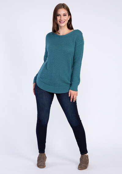 mikayla button shoulder popover sweater Image 3