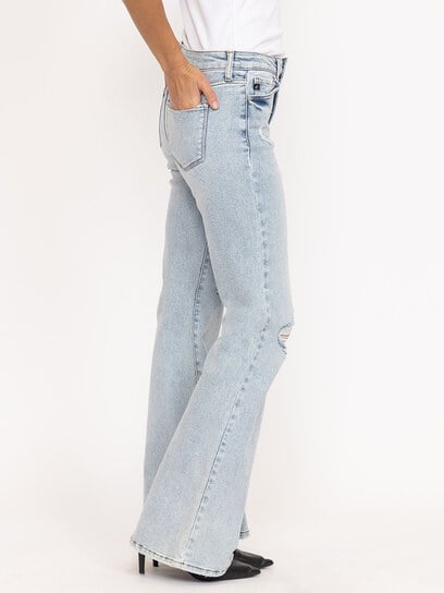 high rise flare jean light authentic high rise flare jean light authentic