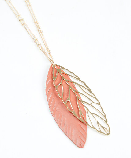 leaf pendant necklace Image 3