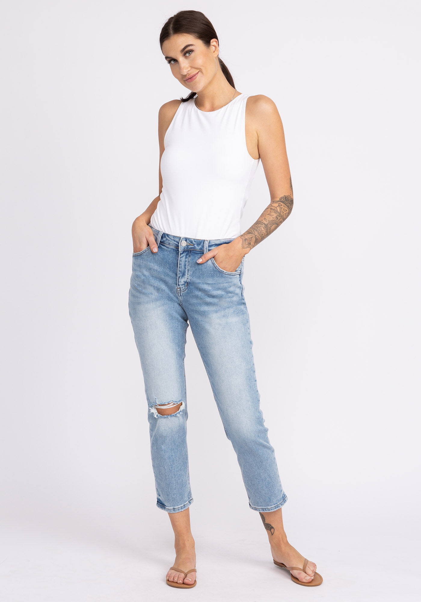 vervet high rise boyfriend jeans Image 1