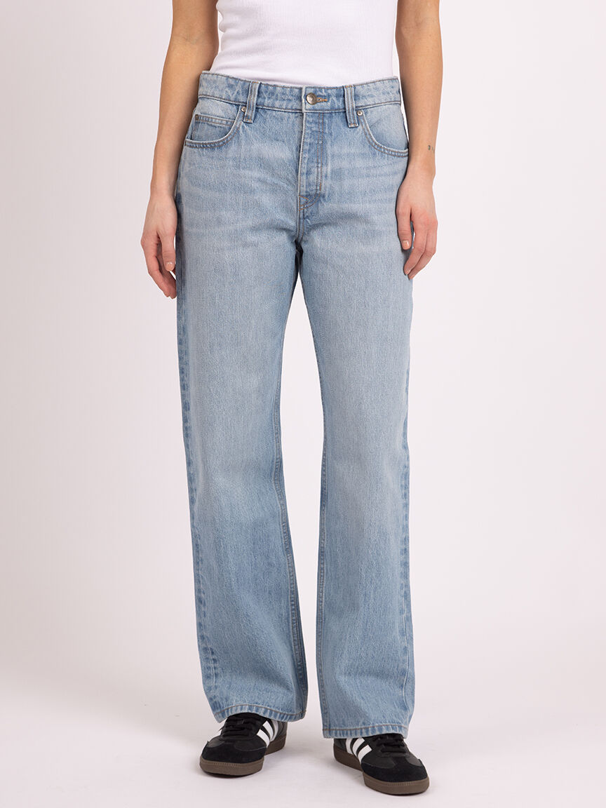 high rise loose jean light authentic