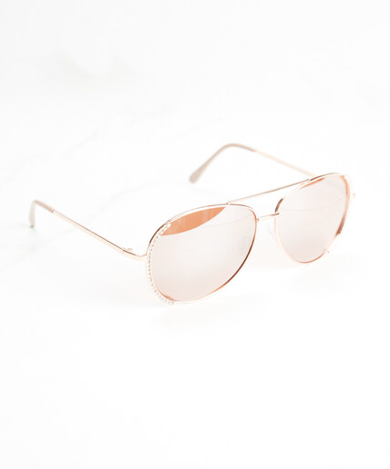 women's crystal aviator sunglasses  Image 1