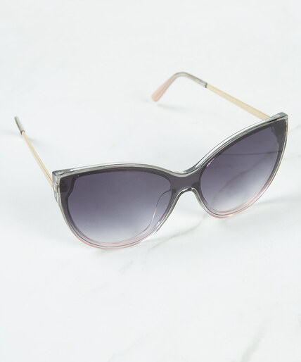 grey/pink ombre cateye sunglasses Image 1