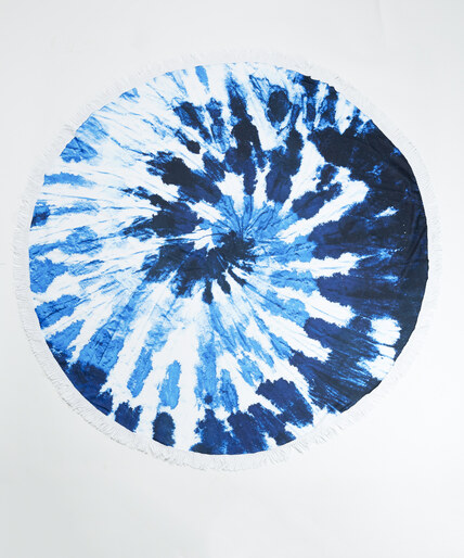tie dye print circle towel Image 1