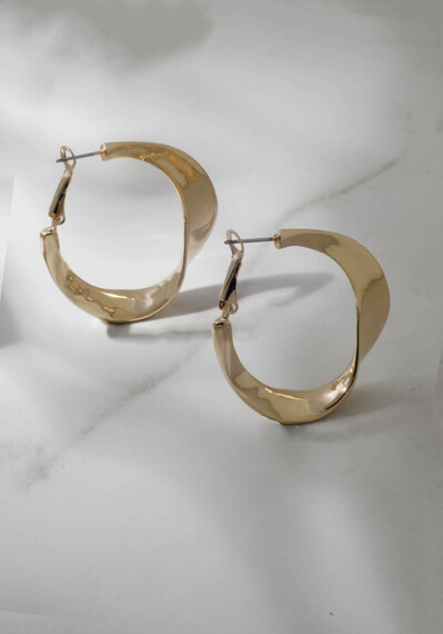 large gold hoop earrings Image 3