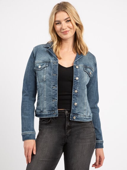 fitted jean jacket Image 1