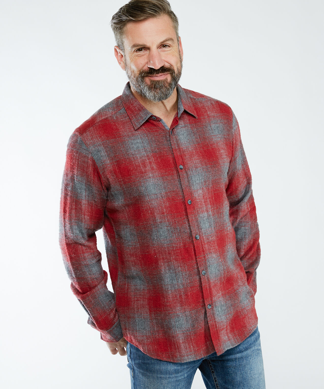 Long Sleeve Plaid Shirt Image 1