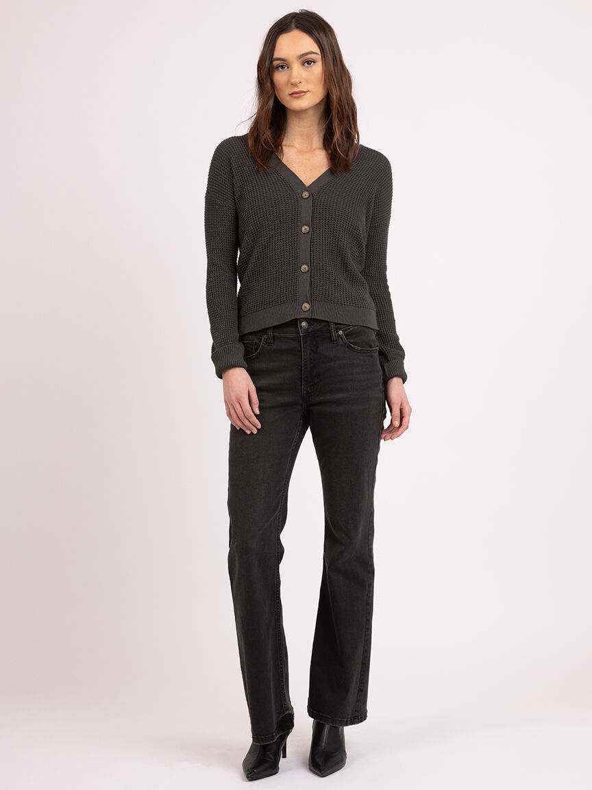 bloom vneck button front  cardigan Image 2