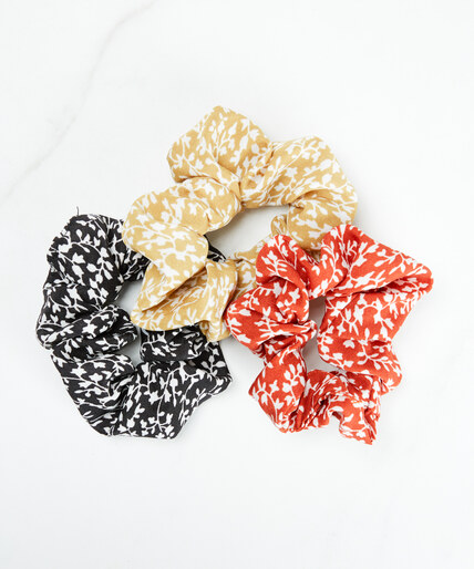 3 pack leafy pattern scrunchies Image 2