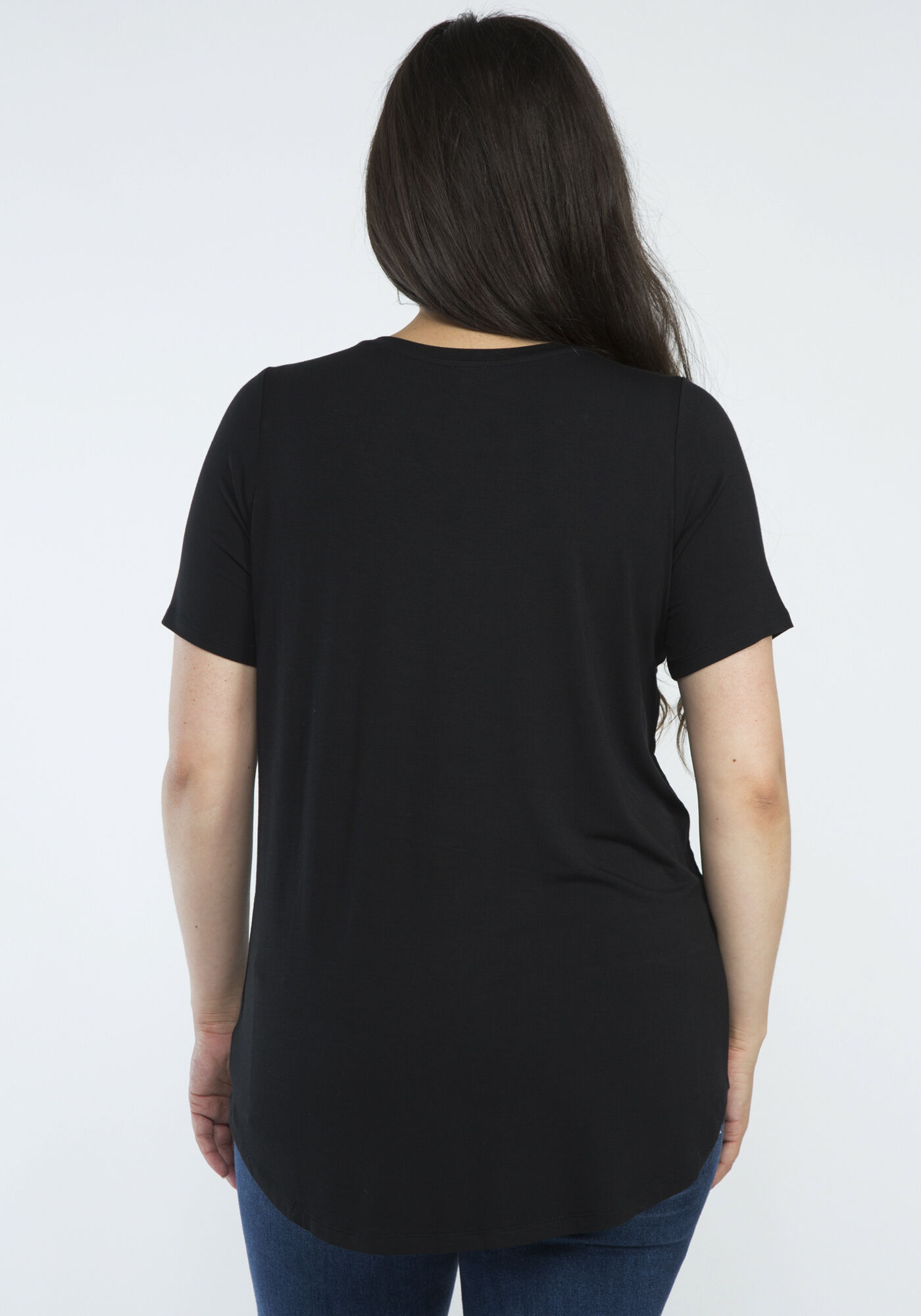 gina core v neck tunic tee Image 2