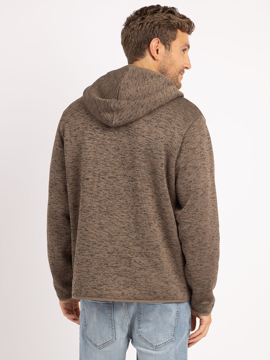 Fuzzy lined hoodie top