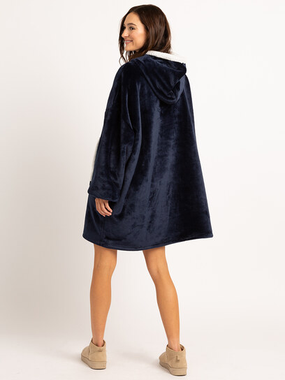 snuggly hooded oversized popover