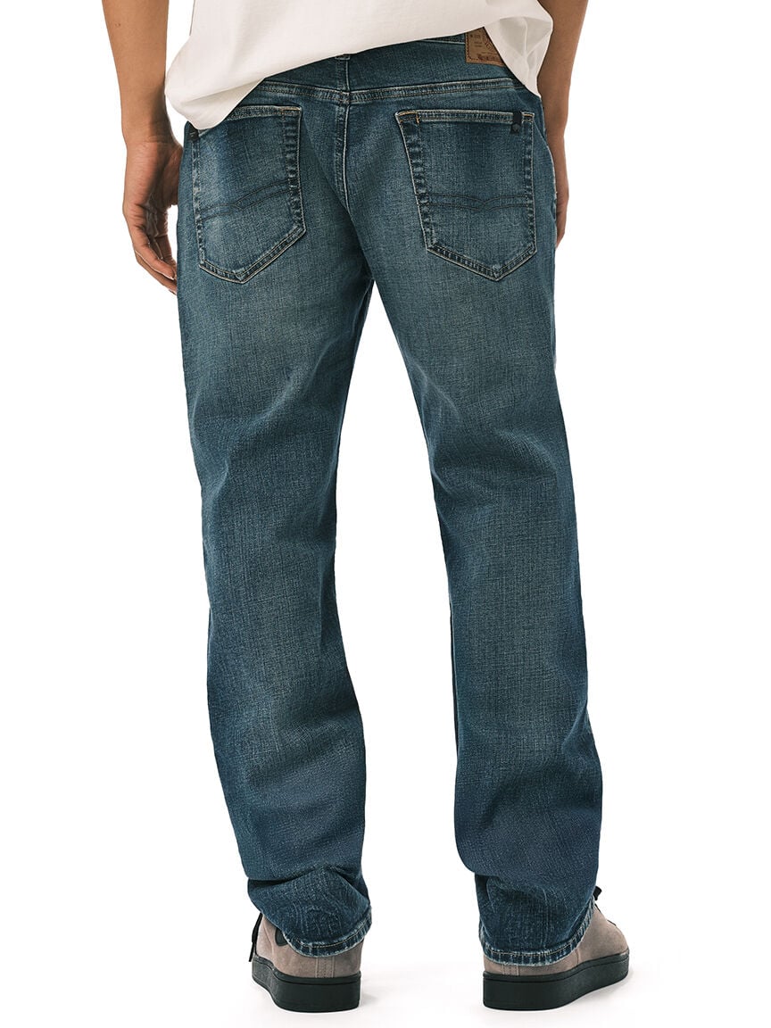 driven relaxed straight jeans indigo wash