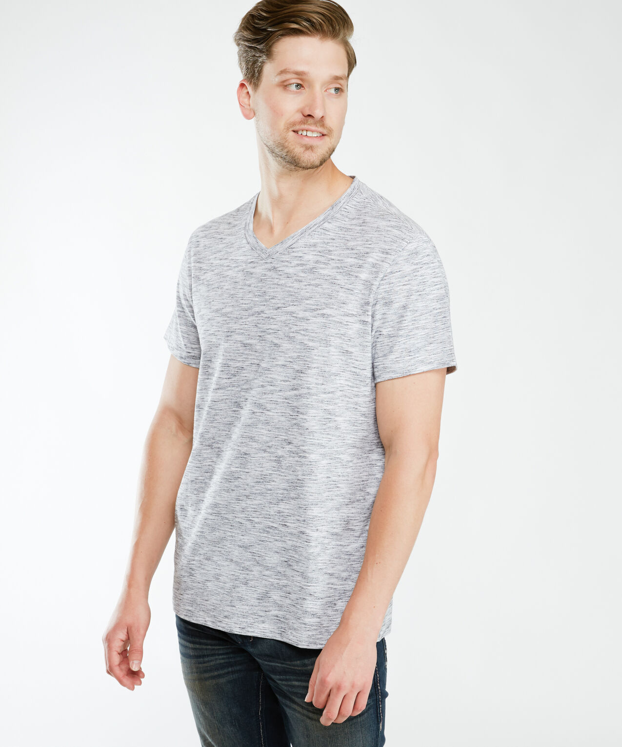 owen inject dye v-neck t-shirt Image 1