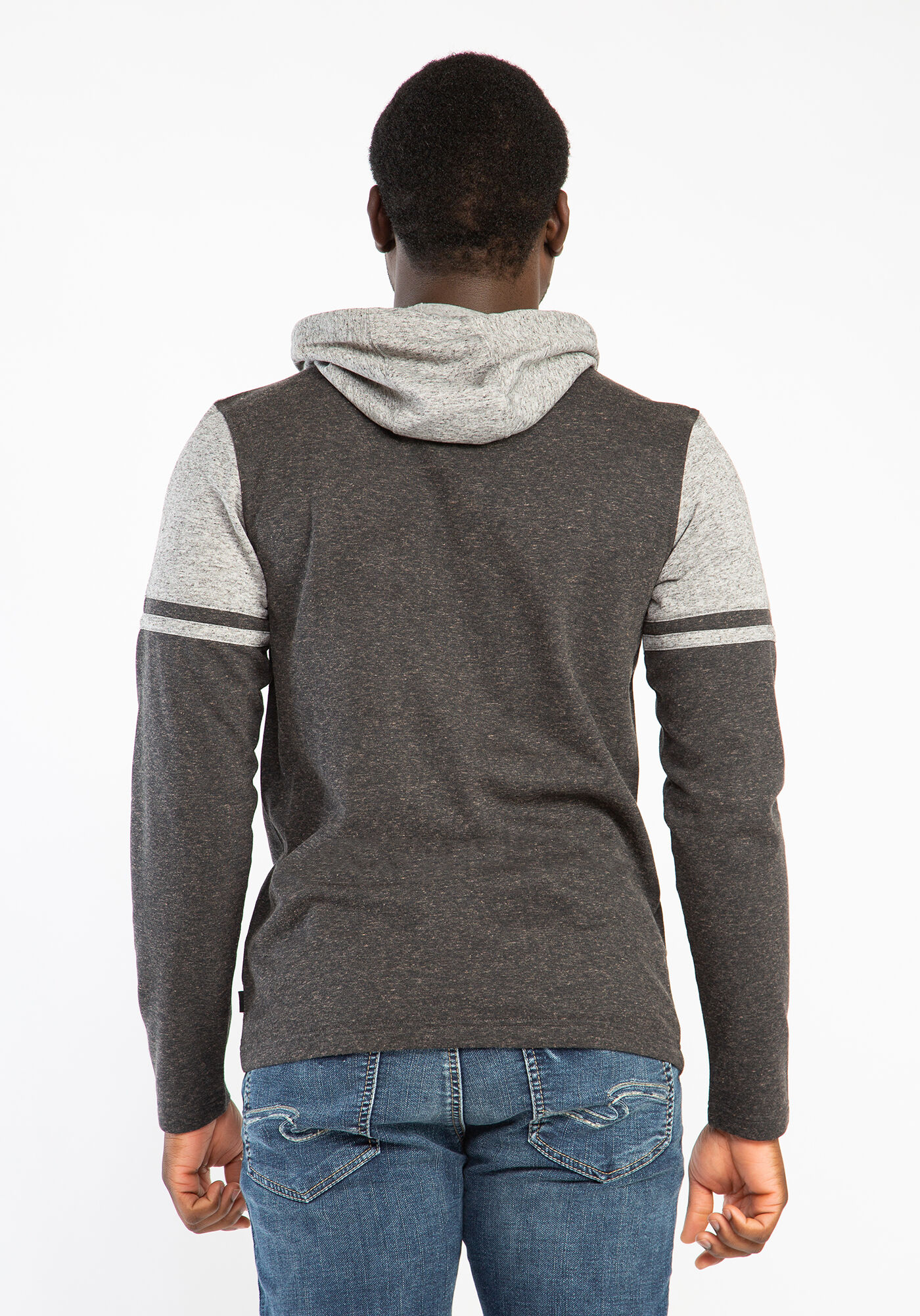 colour block raglan hoodie Image 2