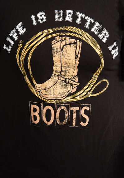 life is better in boots graphic tee Image 4