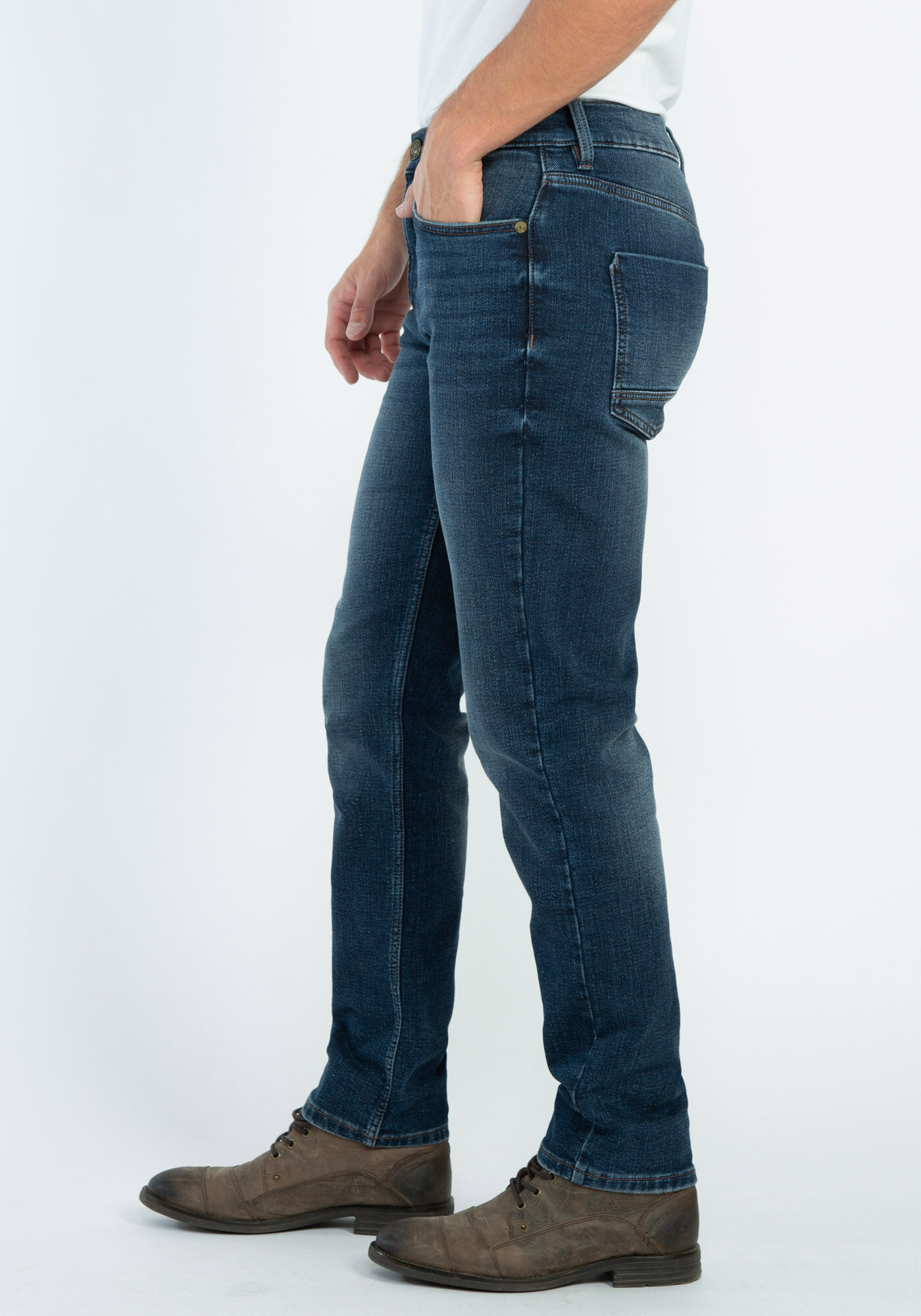 knit slim straight tech jean Image 3