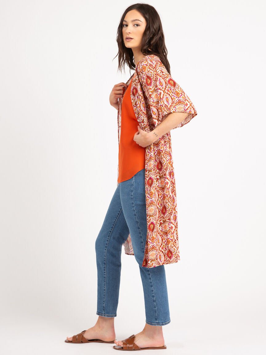 long length printed duster Image 2