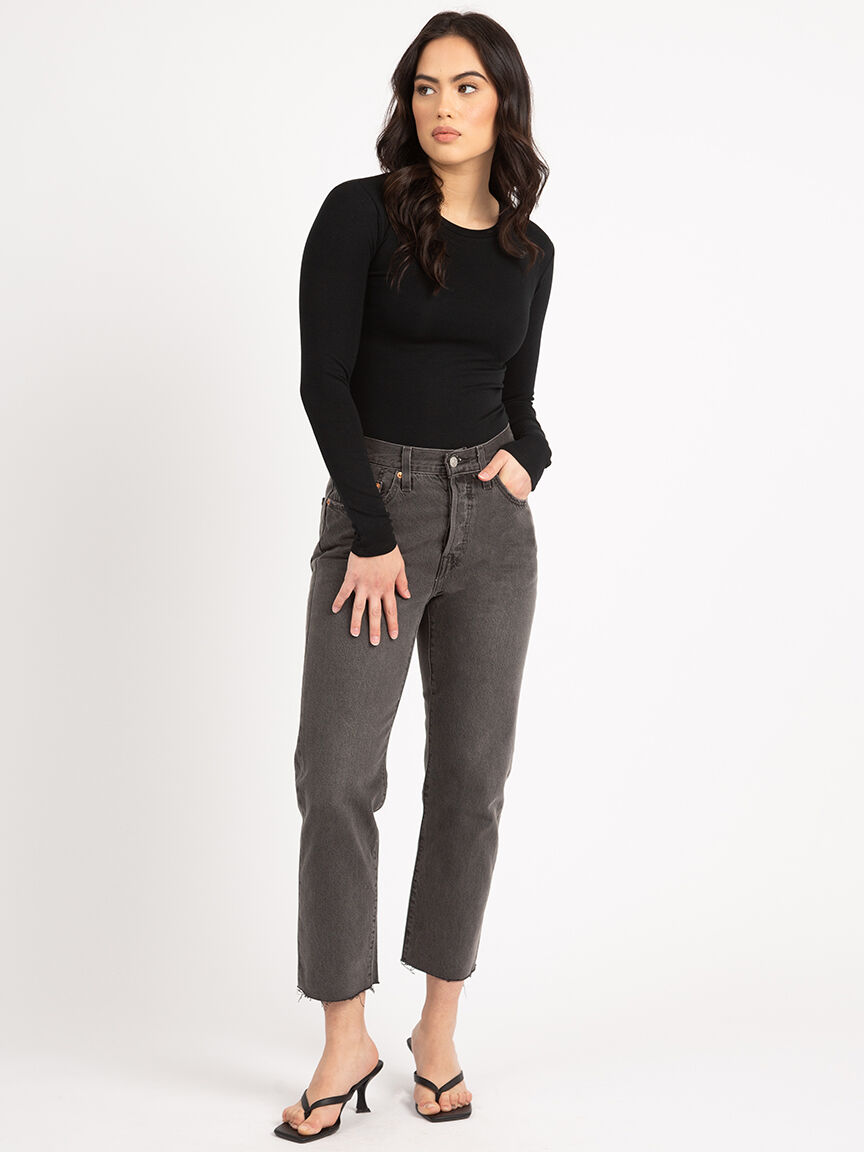 Straight fit top jeans for ladies
