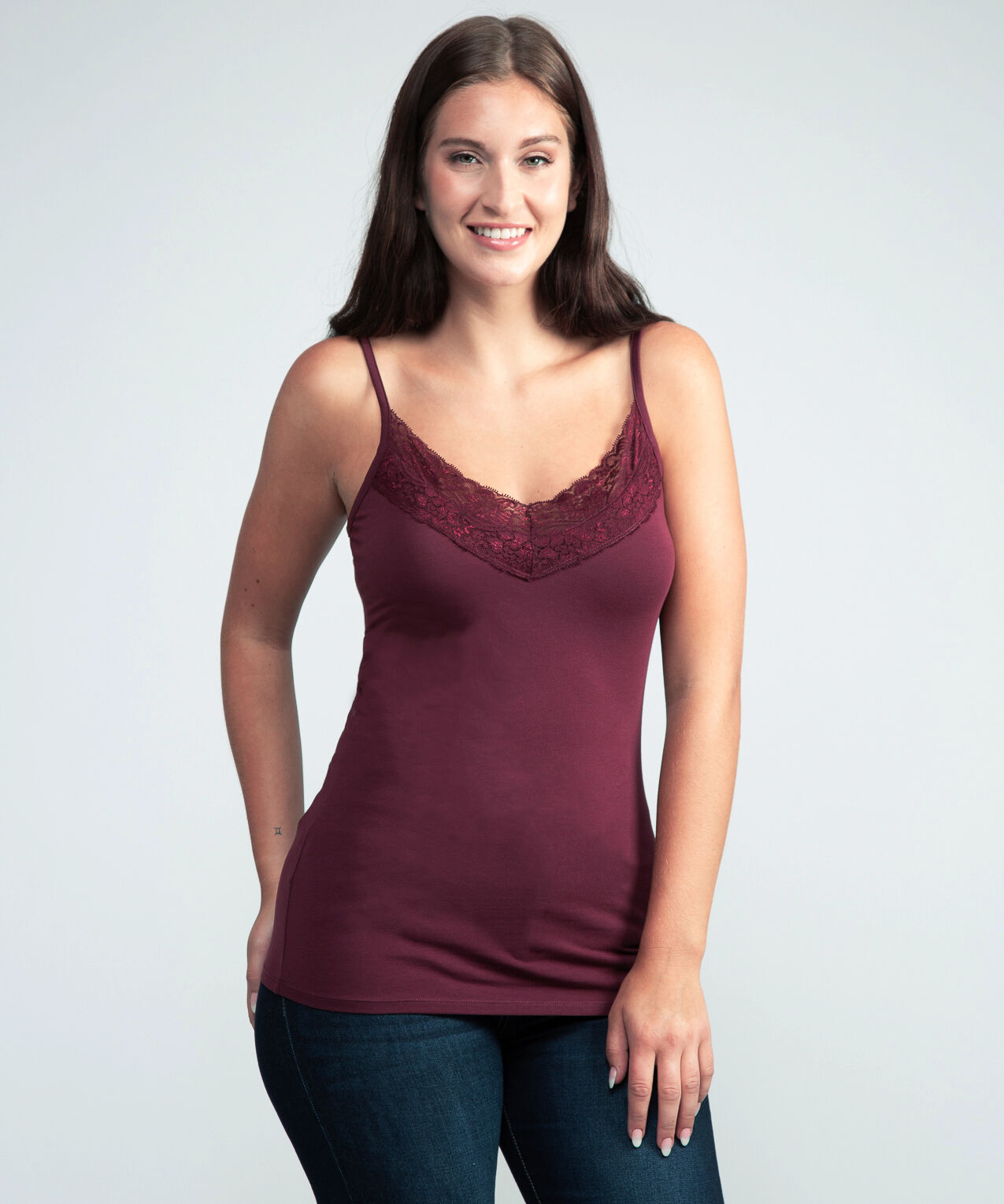 lexxi  lace v neck tank Image 1