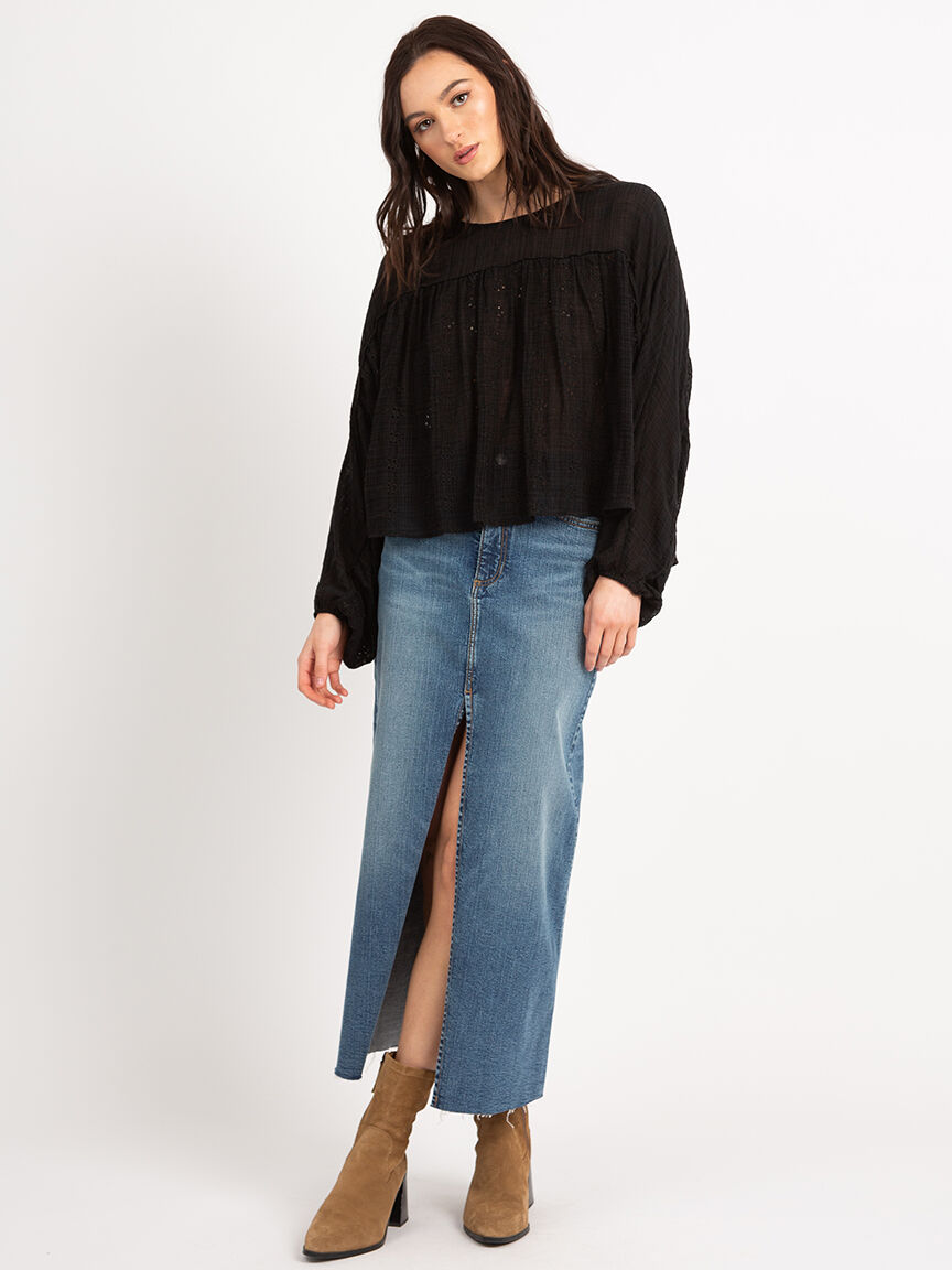 irina eyelet batwing blouse Image 4