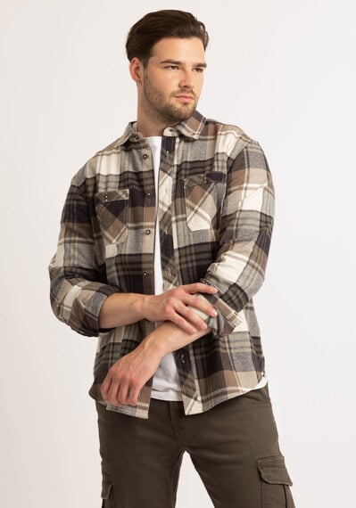 warren flannel button-up shirt Image 1