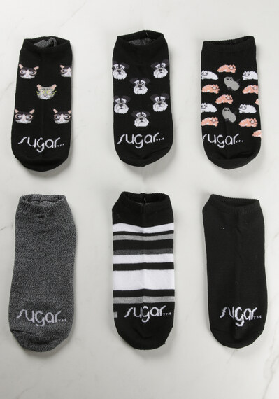 5 pack sugar animal print socks Image 2