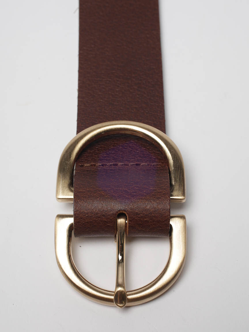 women's double ring leather belt Image 4