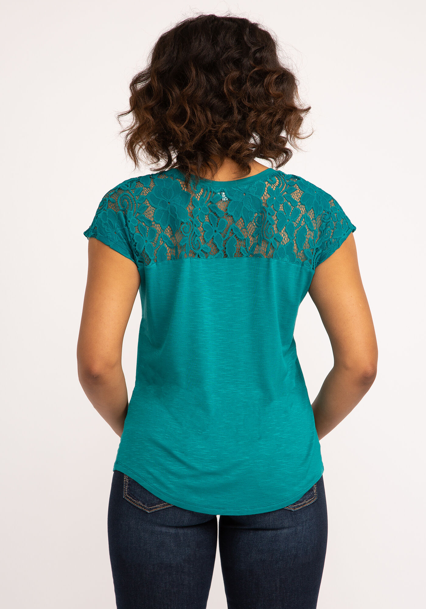 tracee lace insert short sleeve tee Image 2