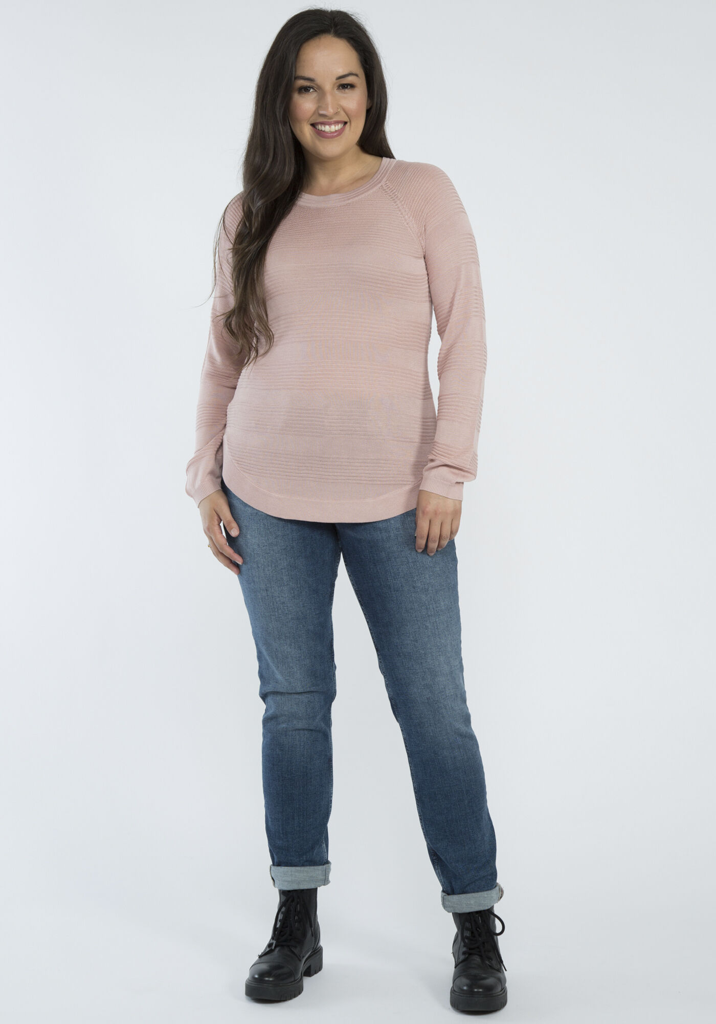 stephanie ottoman stitch scoop neck popover Image 4