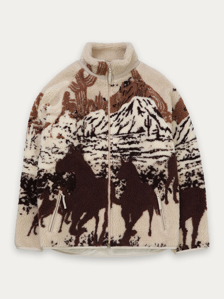 printed sherpa fleece Image 1