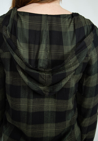 carder hooded button up shirt Image 6