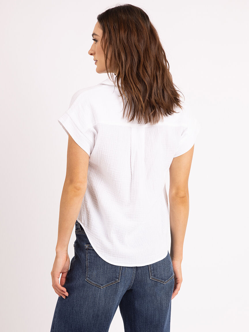 jaden johnny collar gauze shirt Image 4