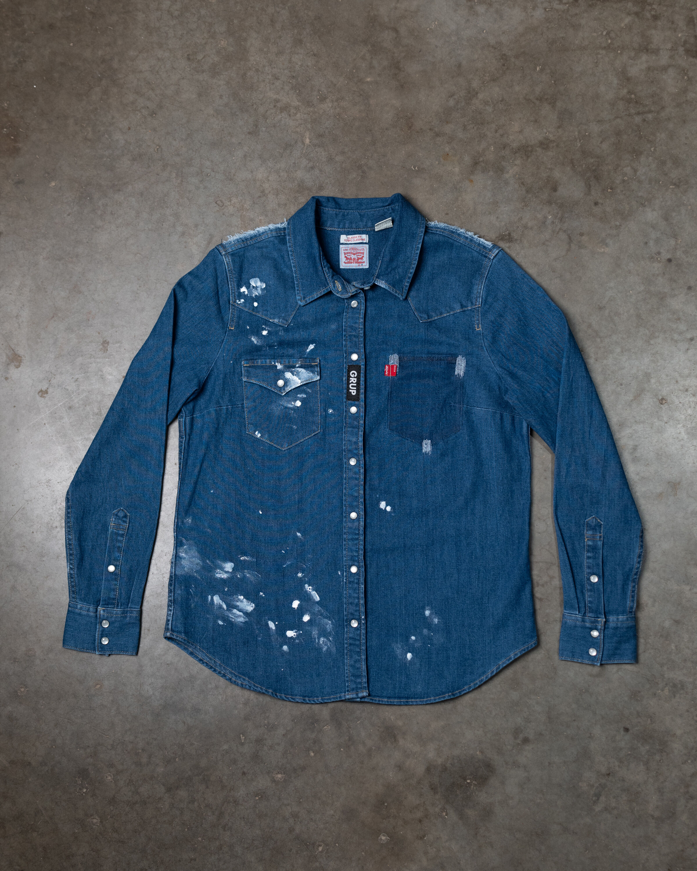 levi's pearl snap denim shirt Image 1
