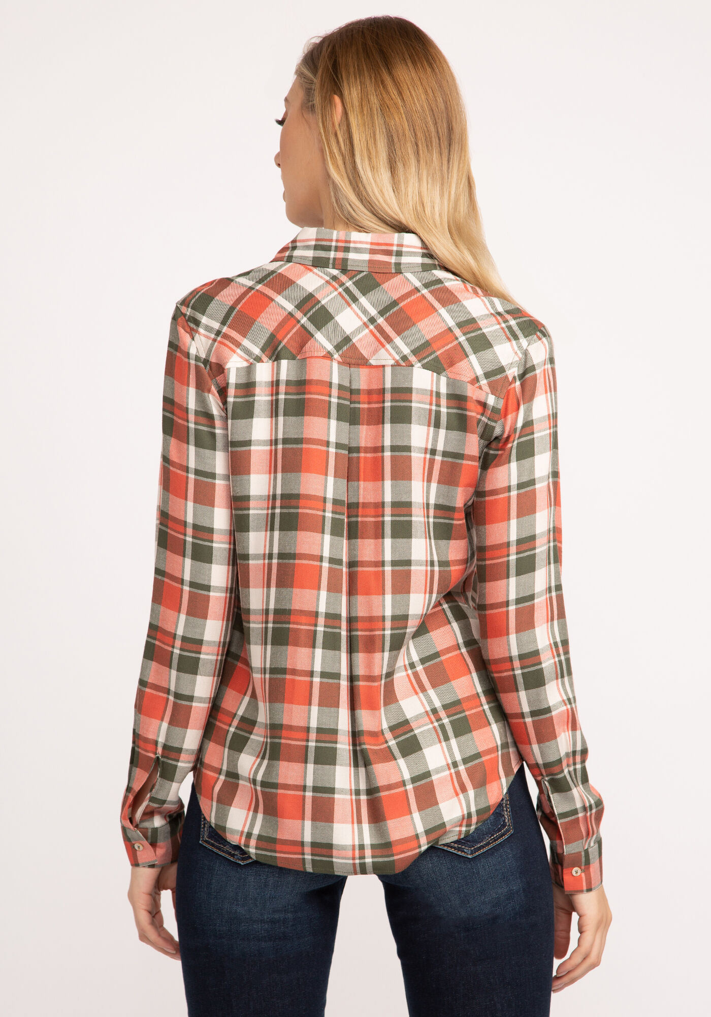 alexis plaid button front shirt Image 2