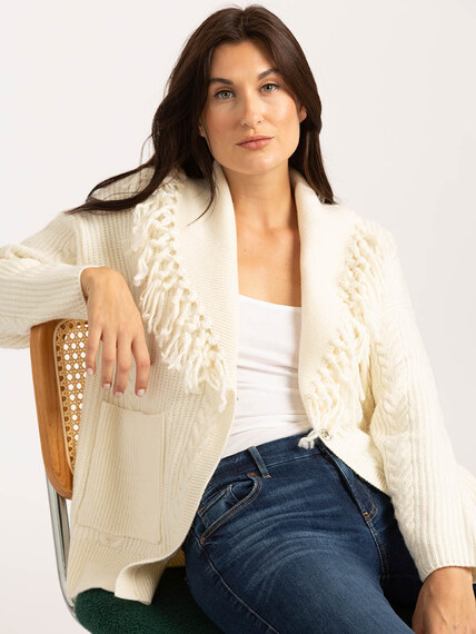 anne belted open cardigan  Image 1