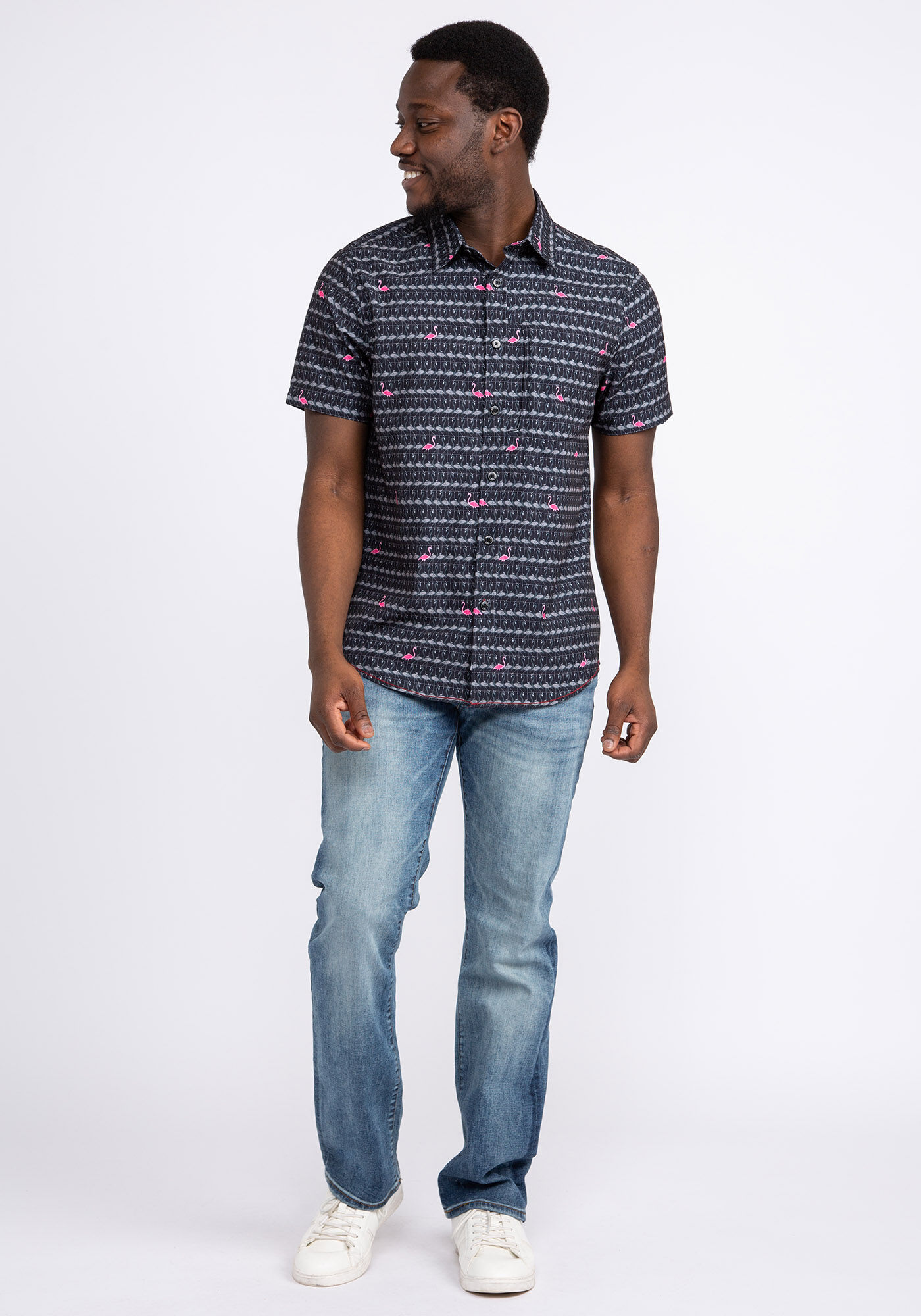 Flamingo short sleeve shirt store