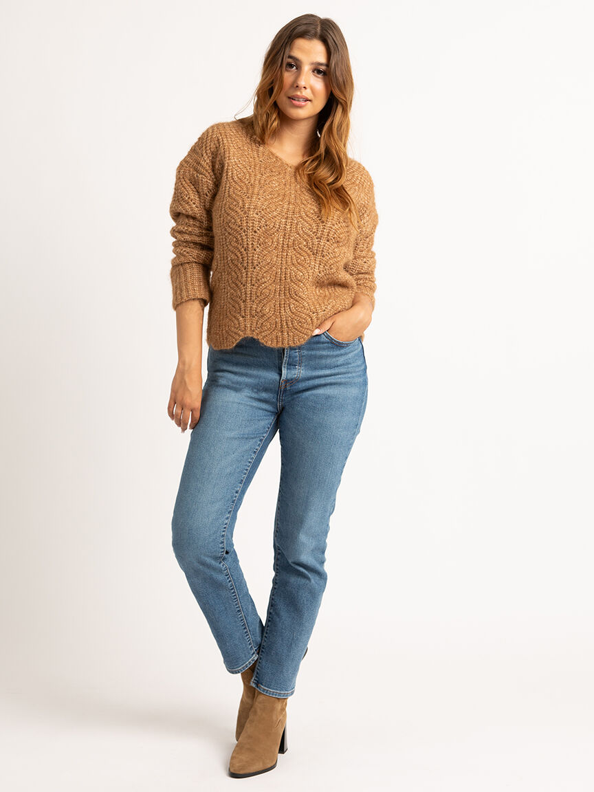 lilibet scalloped hem pointelle popover Image 3