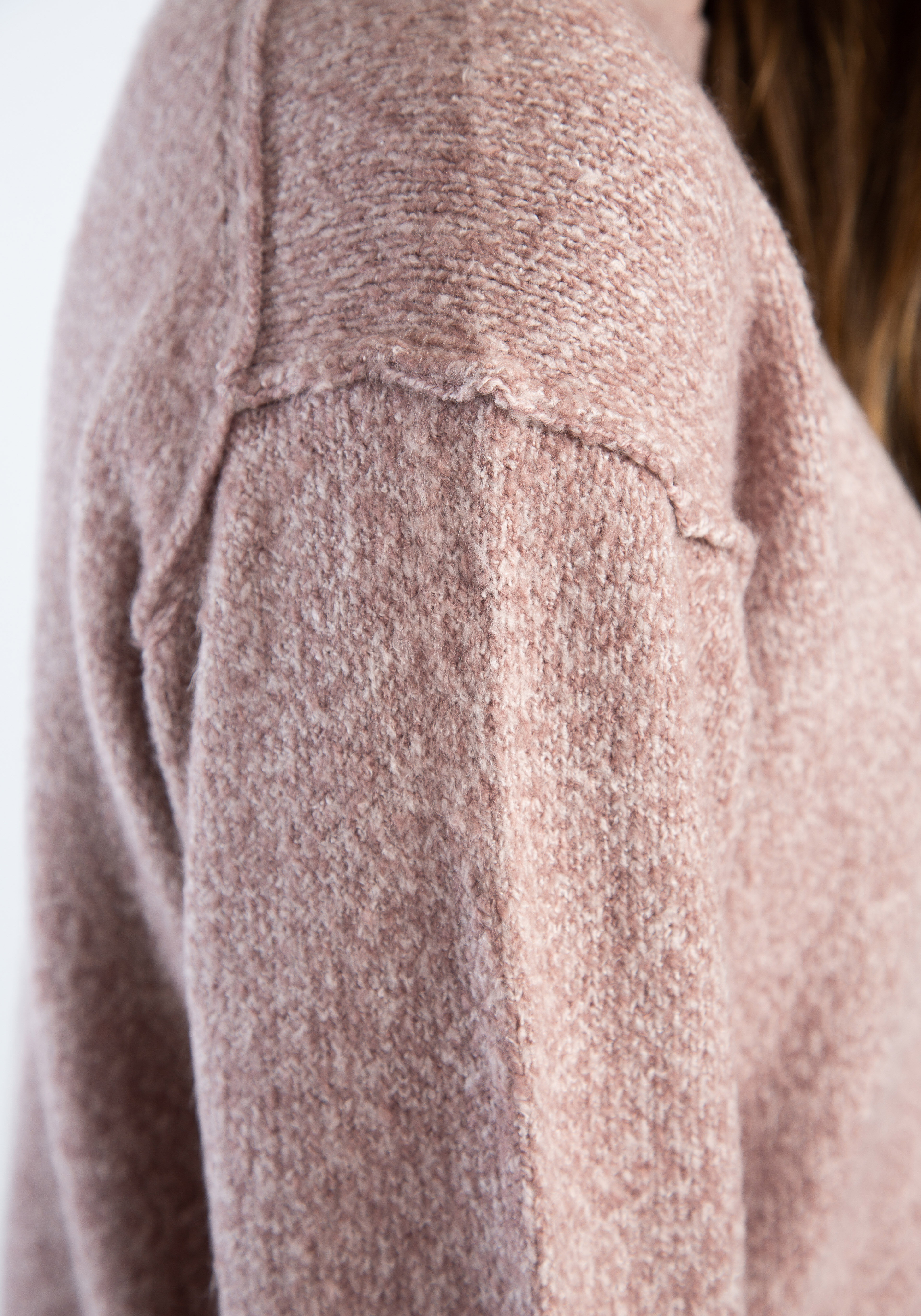 crew neck melange popover sweater Image 5