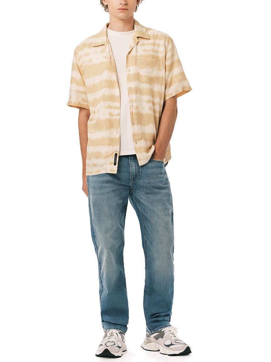 driven relaxed straight jeans light indigo wash