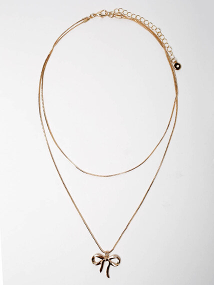 layered bow necklace layered bow necklace Image 2